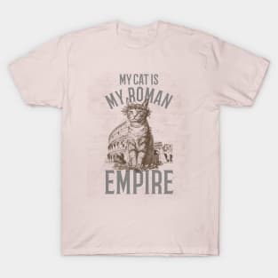 Roman Empire Ancient Rome Cat Lover Funny Cats T-Shirt